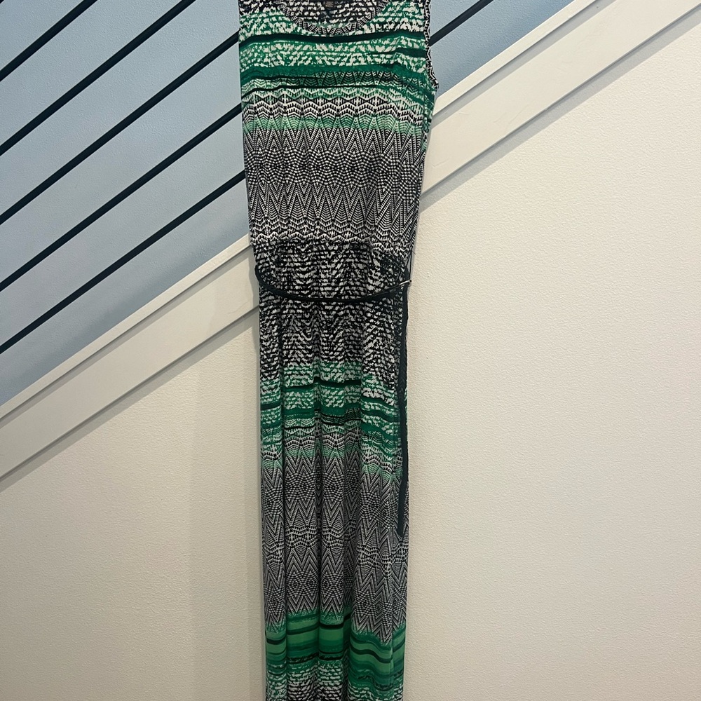 Fever Green and Black Maxi Dress